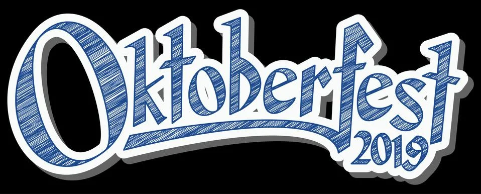 Header with text Oktoberfest 2019 Stock Illustration