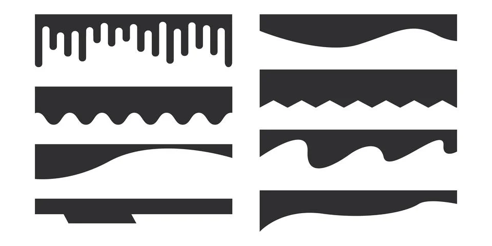 Header web separator divider higlight cover silhouette template, layout curve Stock Illustration