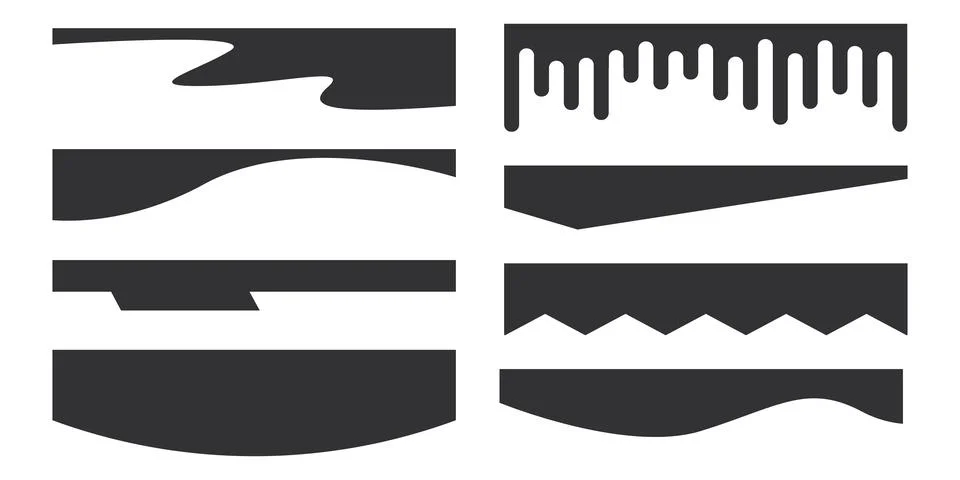 Header web separator divider higlight cover silhouette template, layout curve Stock Illustration