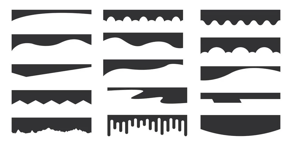 Header web separator divider higlight cover silhouette template, layout curve Stock Illustration