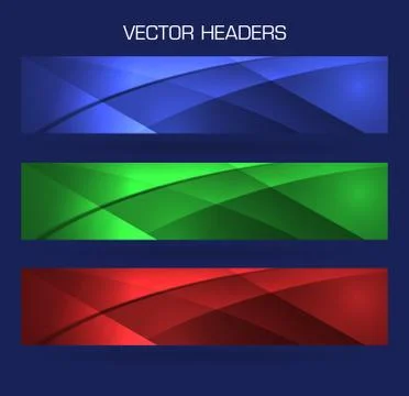 Headers set vector Stock Illustration