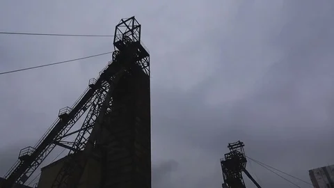 Headframe, Coal mine Stock Footage 83229930