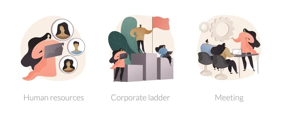 Headhunter service abstract concept vector illustrations. Illustrazione stock