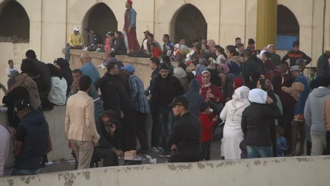 Heading to Mosque in Casablanca Stock Footage 121667545