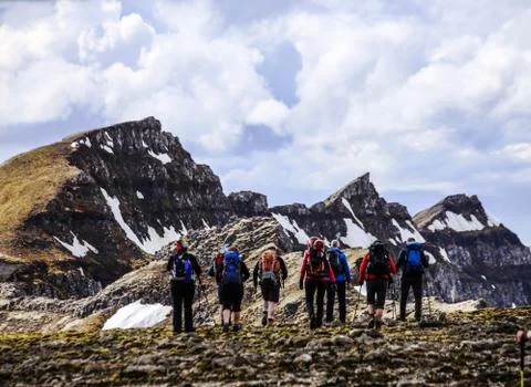Heading for the mountains Stock Photos