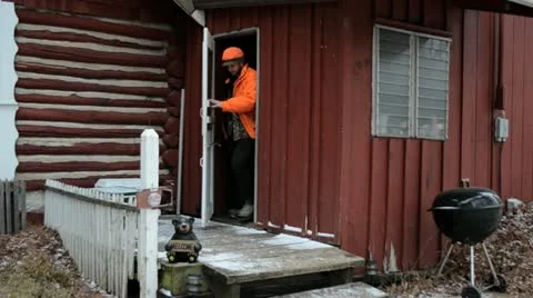 Heading out to hunt Stock Footage 20495927