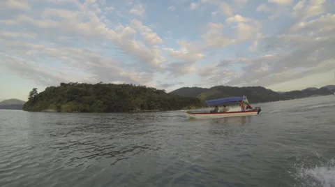 Heading Up River @ 59.94fps Stock Footage 34457288