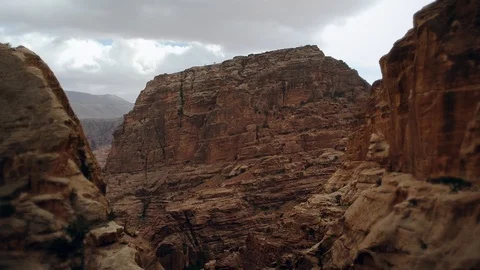 Heading Towards the Ancient Rocks of Wadi Rum Stock Footage 114865711