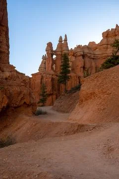 Heading Uphill Toward Bryce Point Along the Rim Trail Foto stock