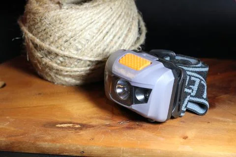 Headlamp flashlight photo studio Stock Photos