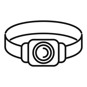 Headlamp flashlight providing focused beam of light Stock Illustration