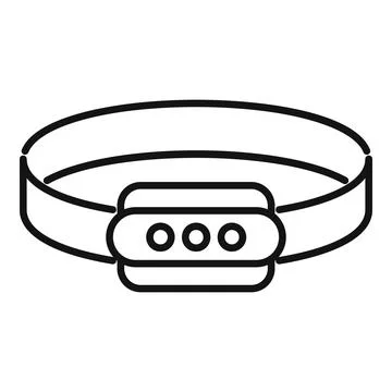 Headlamp flashlight for working in the dark icon outline vector Stock Illustration