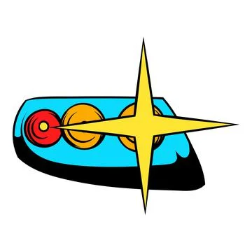 Headlamp icon cartoon Stock Illustration