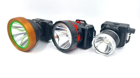 Headlamp on isolated white background Stock Photos