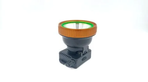 Headlamp on isolated white background Foto stock