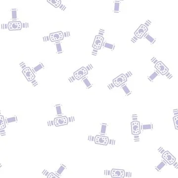 Headlamp lighting tool glyph seamless pattern Stock Illustration