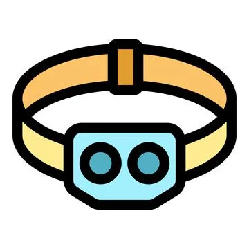 Headlamp lighting the way, exploring darkness with portable illumination Stock Illustration