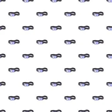 Headlamp pattern creating outdoor and adventure background Stock Illustration