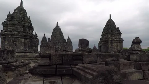 Headless Buddha Statue, Sewu Temple Compound, Java, Indonesia Stock Footage 285232868