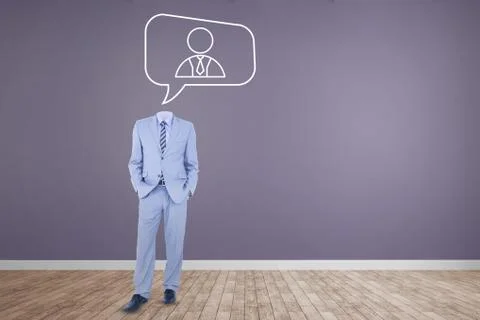 Headless businessman standing with hands Stock Photos