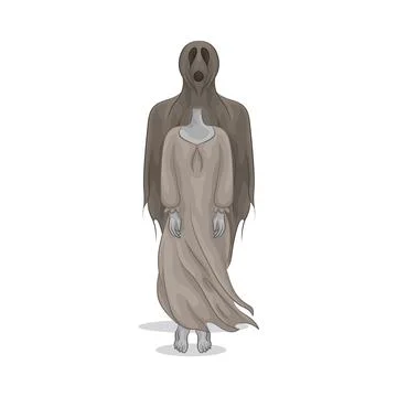 Headless Ghost Illustration Stock Illustration