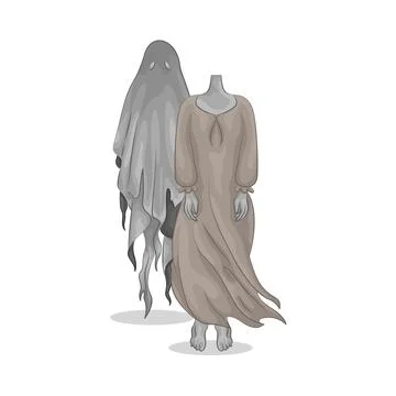 Headless Ghost Illustration Stock Illustration