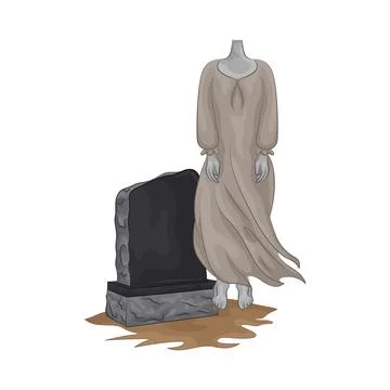 Headless Ghost Illustration Stock Illustration
