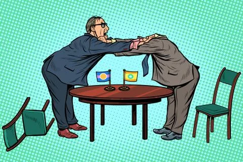 Headless pattern policy diplomacy and negotiations. Fight opponents Stock Illustration