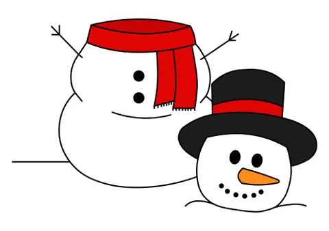 Headless Snowman Stock Illustration