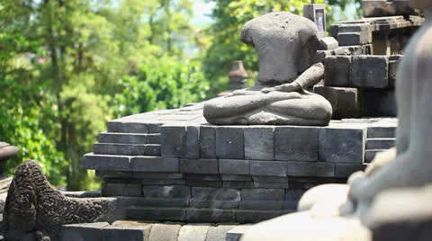Headless statue of Buddha Stock Footage 24456196