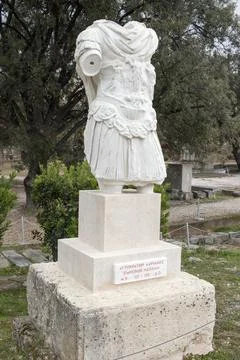 Headless Statue of Emperor Hadrian Stock Photos
