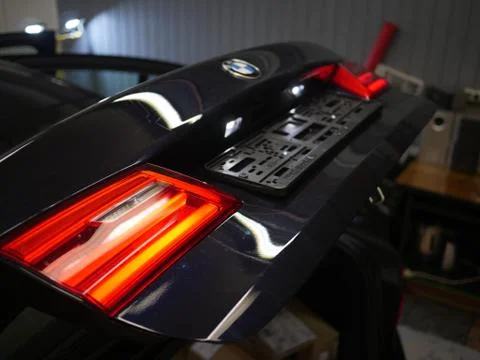 Headlight of BMW Stock Photos