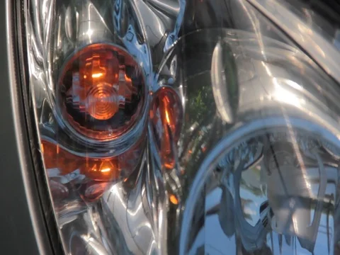Headlight car blinking Stock-Footage 76882962