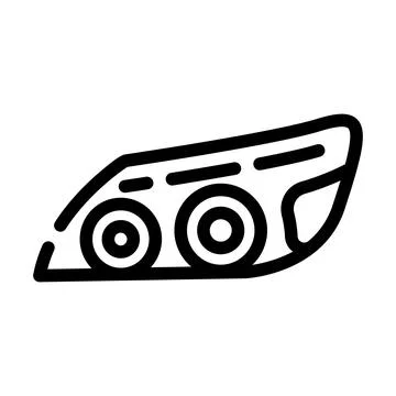 Headlight car line icon vector illustration Stock Illustration