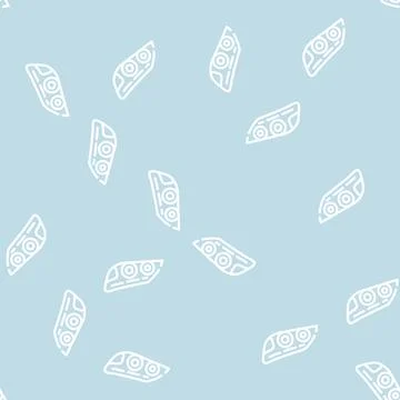 Headlight car line vector seamless pattern Stock Illustration