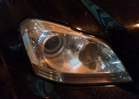 Headlight of a car Stock Photos