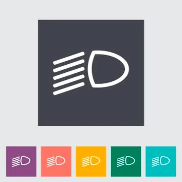 Headlight flat icon. Stock Illustration