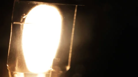 Headlight. Incandescence thread, close up Video stock 32001546