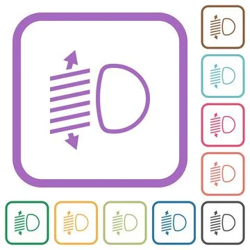 Headlight level adjustment simple icons 스톡 일러스트
