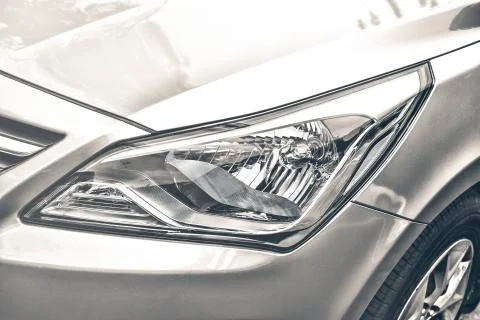 Headlight of the modern car Fotos de archivo