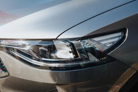 Headlight Of Modern Car. Stock Photos