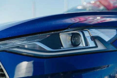 Headlight Of Modern Car. Stock Photos