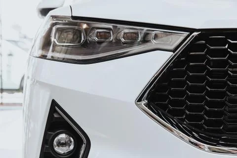 Headlight Of Modern Car. Stock Photos