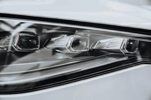 Headlight Of Modern Car. Stock Photos