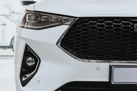 Headlight Of Modern Car. Stock Photos