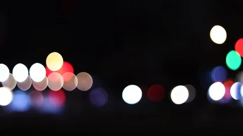Headlight at night with bokeh effect Stock Footage 125803518