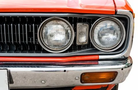 Headlight of old car Stock Photos