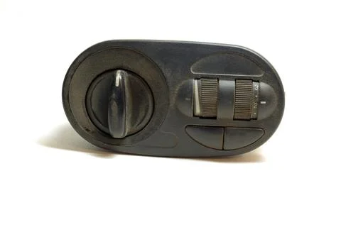 Headlight position control module with headlight leveler and dashboard brig.. Stock Photos