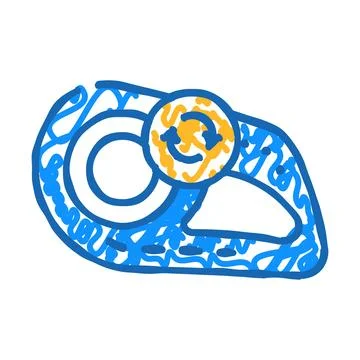 Headlight replacement icon doodle illustration Stock Illustration