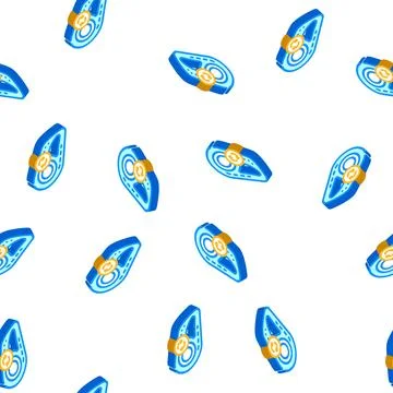 Headlight replacement isometric icon seamless pattern Stock Illustration